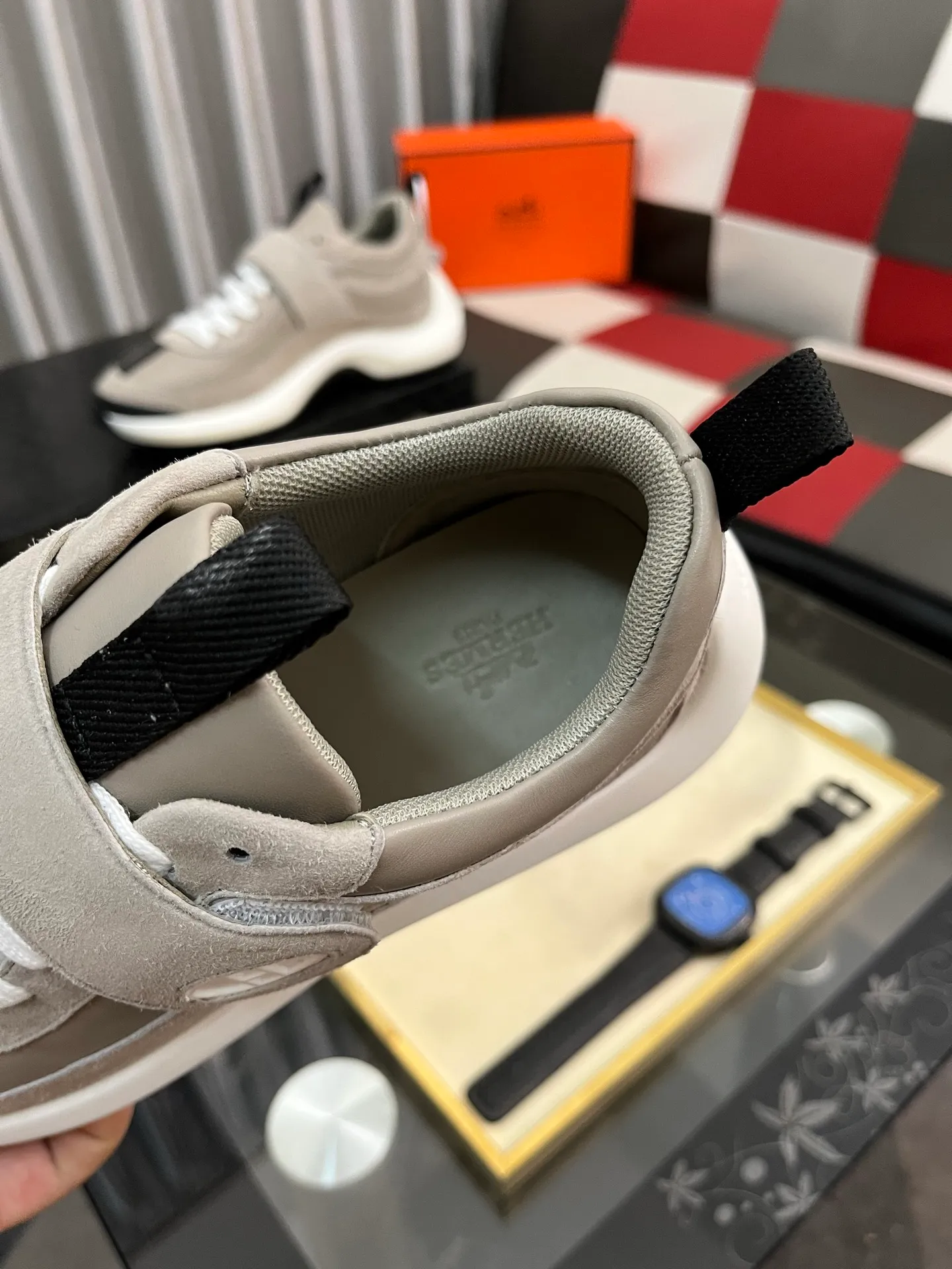 Men's shoes 💰660⌚️⌚️【HERMES】Hermès - High-end quality original order·Casual sports shoes -Upper: 🔝Nappa calfskin, suede calfskin, shoe body sewn brand ´H´ totem, tongue brand logo cloth label -Inner: water-dyed cowhide -Outsole: ultra-light TPU foam rubber; two-color molded outsole -Ultra-high quality control and fine workmanship: outstanding (high-end, noble and classy) -Size: 36-44 (45, can be customized)